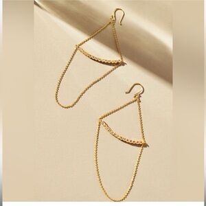 Anthropologie Pave Triangle Earrings